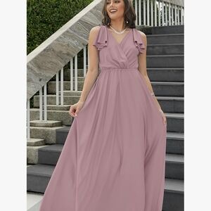 Chic Mauve Sleeveless Maxi Dress